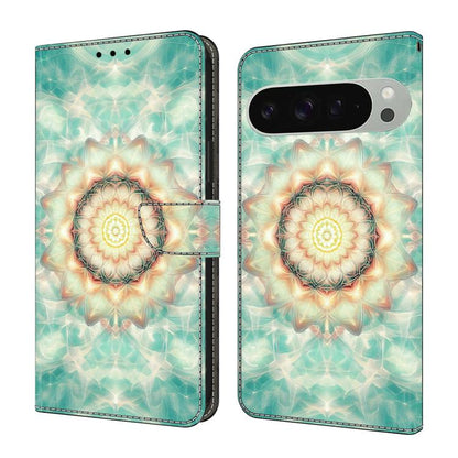 Crystal-Like Painted Vegan Leather Phone Case, For Google Pixel 9a, For Google Pixel 9 Pro XL, For Google Pixel 9