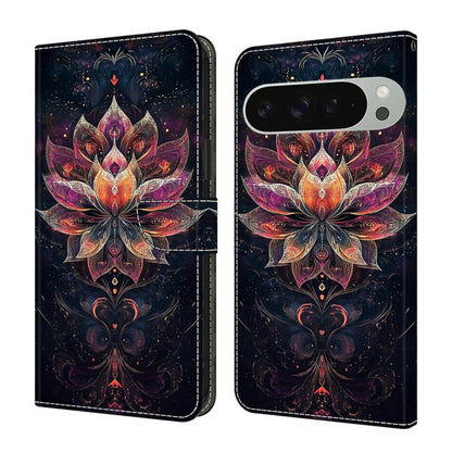 Crystal-Like Painted Vegan Leather Phone Case, For Google Pixel 9a, For Google Pixel 9 Pro XL, For Google Pixel 9