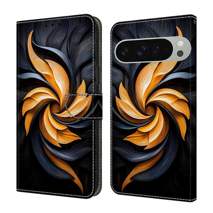 Crystal-Like Painted Vegan Leather Phone Case, For Google Pixel 9a, For Google Pixel 9 Pro XL, For Google Pixel 9