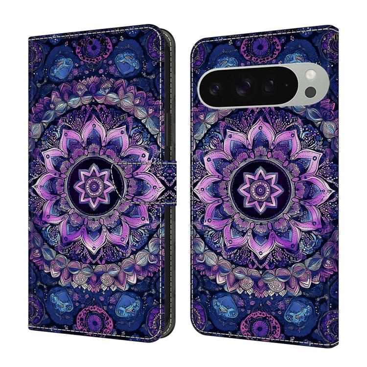 Crystal-Like Painted Vegan Leather Phone Case, For Google Pixel 9a, For Google Pixel 9 Pro XL, For Google Pixel 9