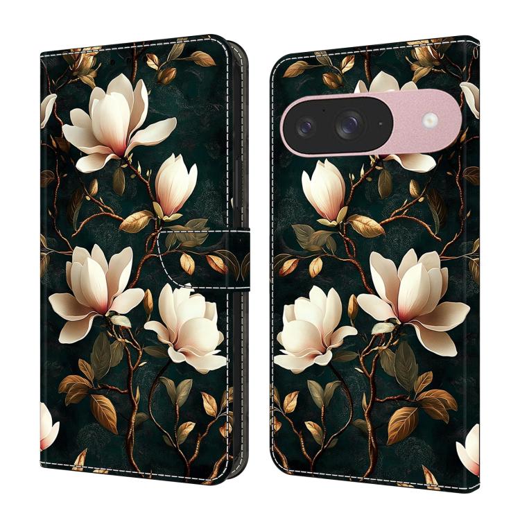 Crystal-Like Painted Vegan Leather Phone Case, For Google Pixel 9a, For Google Pixel 9 Pro XL, For Google Pixel 9