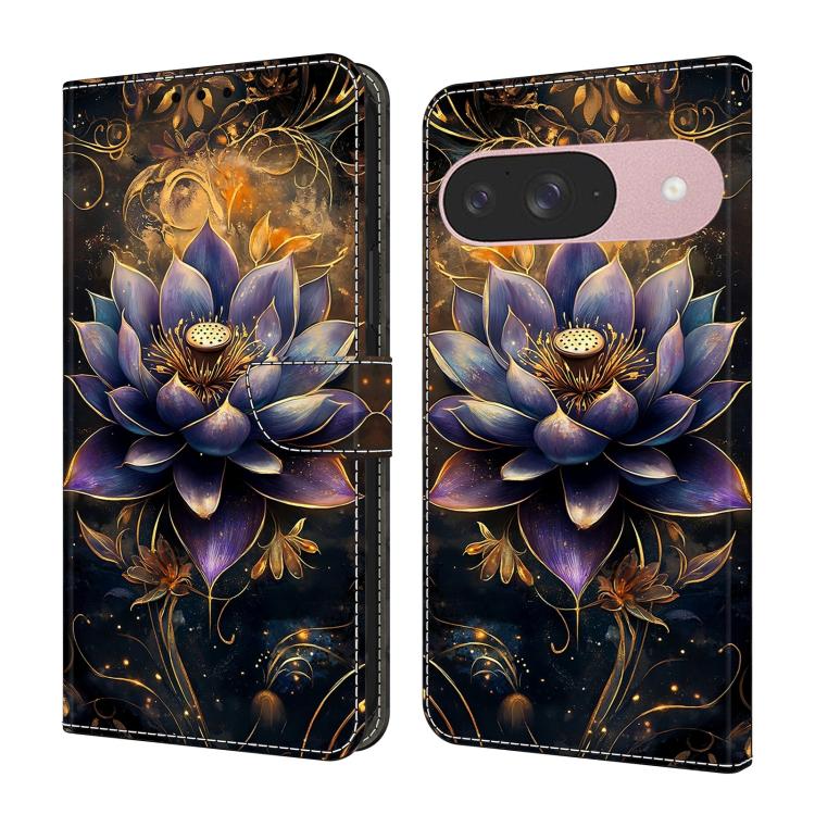 Crystal-Like Painted Vegan Leather Phone Case, For Google Pixel 9a, For Google Pixel 9 Pro XL, For Google Pixel 9