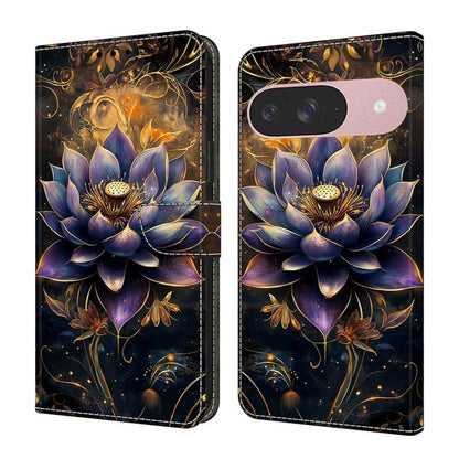 Crystal-Like Painted Vegan Leather Phone Case, For Google Pixel 9a, For Google Pixel 9 Pro XL, For Google Pixel 9