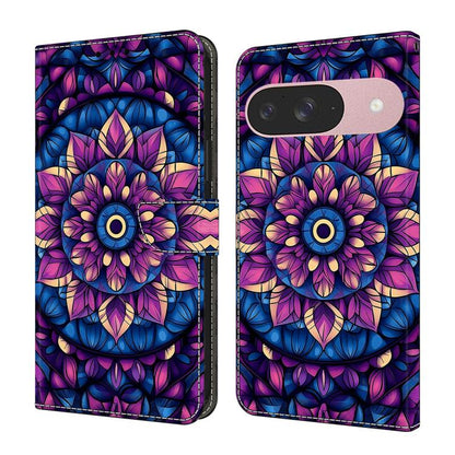 Crystal-Like Painted Vegan Leather Phone Case, For Google Pixel 9a, For Google Pixel 9 Pro XL, For Google Pixel 9