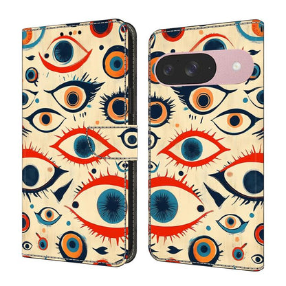 Crystal-Like Painted Vegan Leather Phone Case, For Google Pixel 9a, For Google Pixel 9 Pro XL, For Google Pixel 9