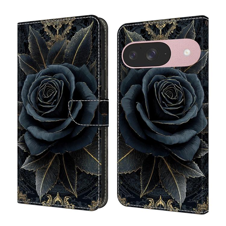 Crystal-Like Painted Vegan Leather Phone Case, For Google Pixel 9a, For Google Pixel 9 Pro XL, For Google Pixel 9