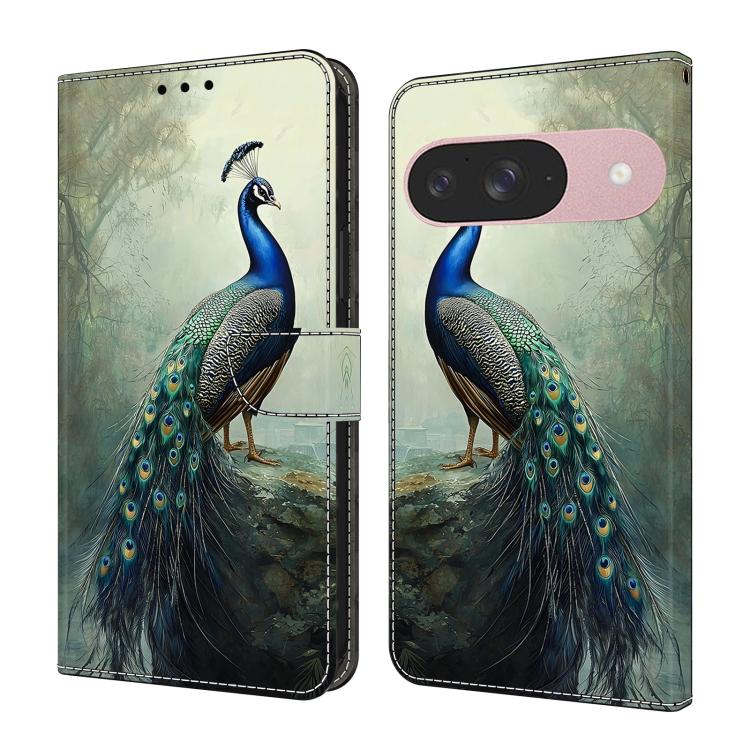 Crystal-Like Painted Vegan Leather Phone Case, For Google Pixel 9a, For Google Pixel 9 Pro XL, For Google Pixel 9