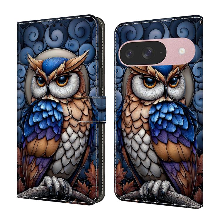 Crystal-Like Painted Vegan Leather Phone Case, For Google Pixel 9a, For Google Pixel 9 Pro XL, For Google Pixel 9