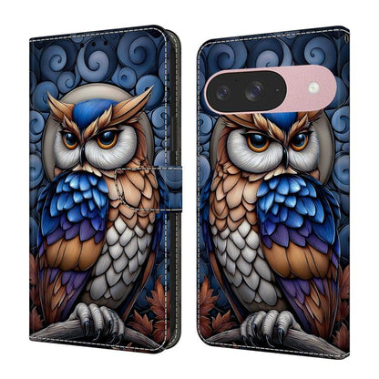 Crystal-Like Painted Vegan Leather Phone Case, For Google Pixel 9a, For Google Pixel 9 Pro XL, For Google Pixel 9