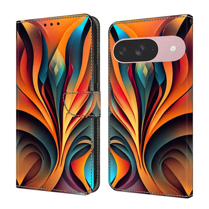 Crystal-Like Painted Vegan Leather Phone Case, For Google Pixel 9a, For Google Pixel 9 Pro XL, For Google Pixel 9