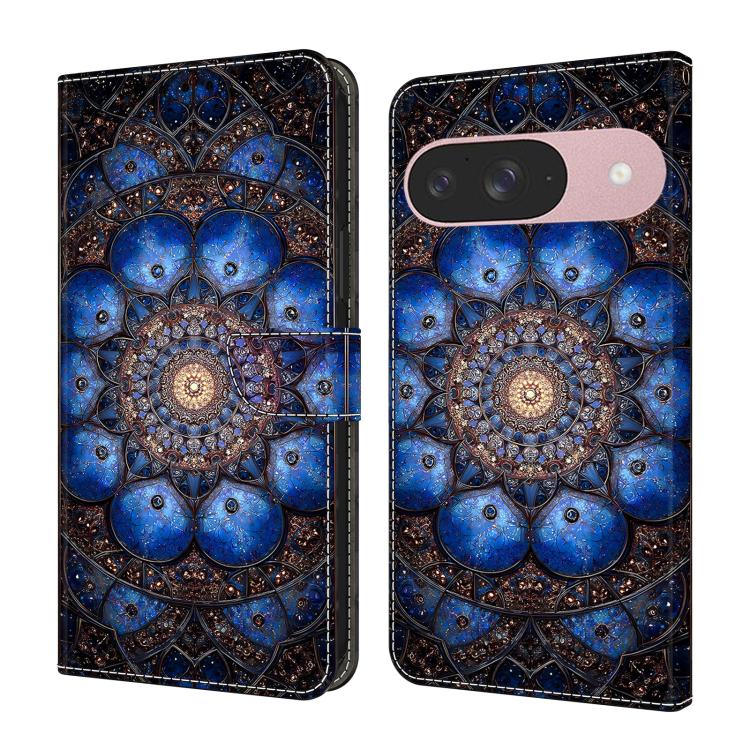 Crystal-Like Painted Vegan Leather Phone Case, For Google Pixel 9a, For Google Pixel 9 Pro XL, For Google Pixel 9