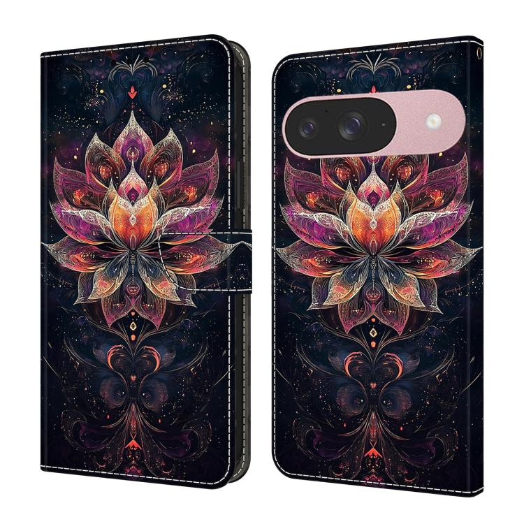 Crystal-Like Painted Vegan Leather Phone Case, For Google Pixel 9a, For Google Pixel 9 Pro XL, For Google Pixel 9
