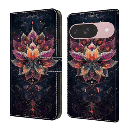 Crystal-Like Painted Vegan Leather Phone Case, For Google Pixel 9a, For Google Pixel 9 Pro XL, For Google Pixel 9