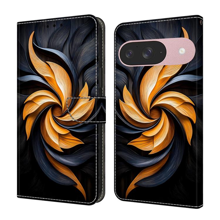Crystal-Like Painted Vegan Leather Phone Case, For Google Pixel 9a, For Google Pixel 9 Pro XL, For Google Pixel 9