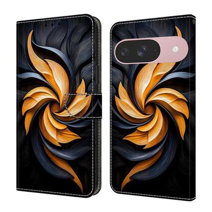 Crystal-Like Painted Vegan Leather Phone Case, For Google Pixel 9a, For Google Pixel 9 Pro XL, For Google Pixel 9