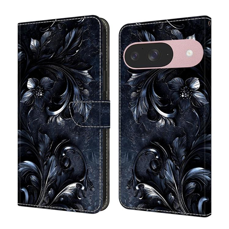 Crystal-Like Painted Vegan Leather Phone Case, For Google Pixel 9a, For Google Pixel 9 Pro XL, For Google Pixel 9