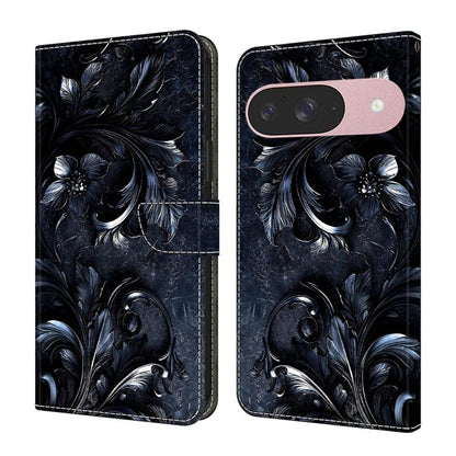 Crystal-Like Painted Vegan Leather Phone Case, For Google Pixel 9a, For Google Pixel 9 Pro XL, For Google Pixel 9