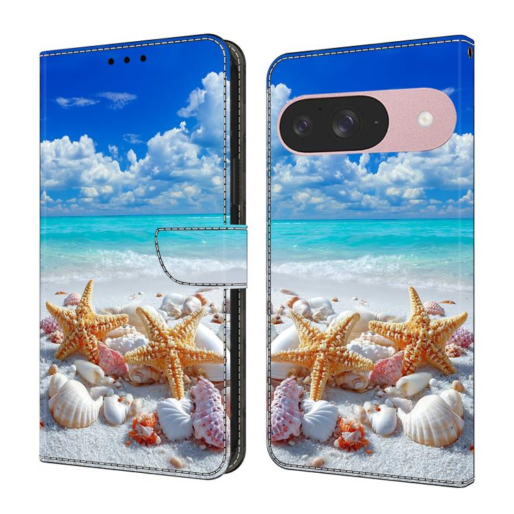 Crystal-Like Painted Vegan Leather Phone Case, For Google Pixel 9a, For Google Pixel 9 Pro XL, For Google Pixel 9