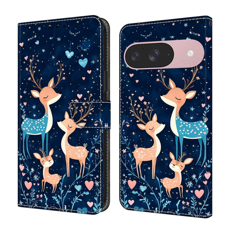 Crystal-Like Painted Vegan Leather Phone Case, For Google Pixel 9a, For Google Pixel 9 Pro XL, For Google Pixel 9