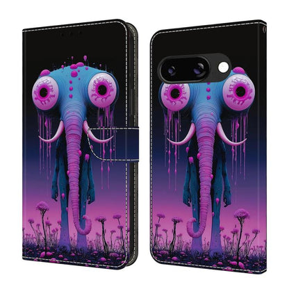 Crystal-Like Painted Vegan Leather Phone Case, For Google Pixel 9a, For Google Pixel 9 Pro XL, For Google Pixel 9