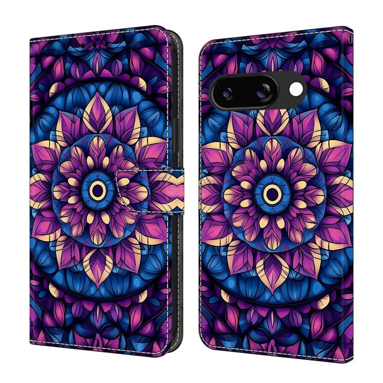 Crystal-Like Painted Vegan Leather Phone Case, For Google Pixel 9a, For Google Pixel 9 Pro XL, For Google Pixel 9