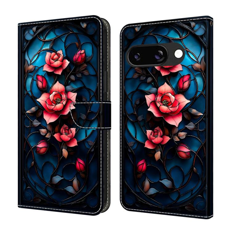 Crystal-Like Painted Vegan Leather Phone Case, For Google Pixel 9a, For Google Pixel 9 Pro XL, For Google Pixel 9
