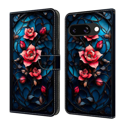 Crystal-Like Painted Vegan Leather Phone Case, For Google Pixel 9a, For Google Pixel 9 Pro XL, For Google Pixel 9