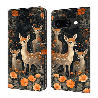 Crystal-Like Painted Vegan Leather Phone Case, For Google Pixel 9a, For Google Pixel 9 Pro XL, For Google Pixel 9