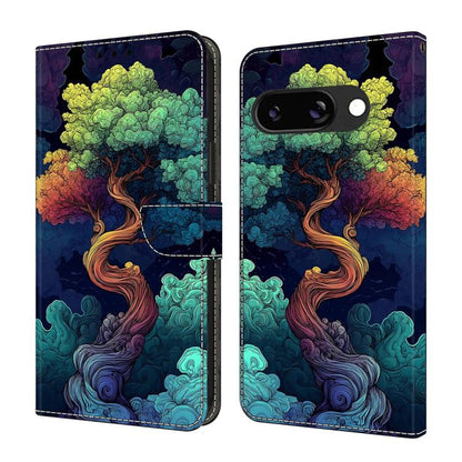 Crystal-Like Painted Vegan Leather Phone Case, For Google Pixel 9a, For Google Pixel 9 Pro XL, For Google Pixel 9