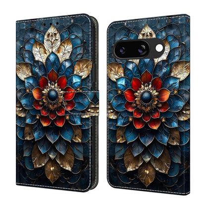Crystal-Like Painted Vegan Leather Phone Case, For Google Pixel 9a, For Google Pixel 9 Pro XL, For Google Pixel 9