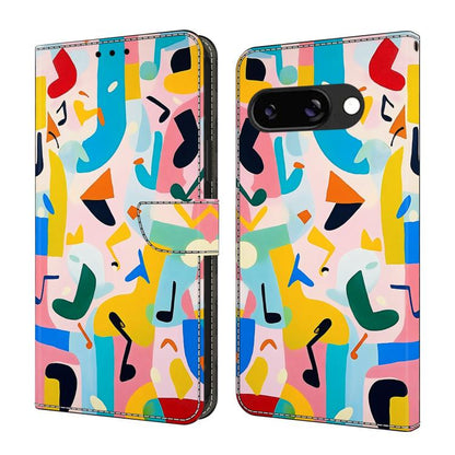 Crystal-Like Painted Vegan Leather Phone Case, For Google Pixel 9a, For Google Pixel 9 Pro XL, For Google Pixel 9