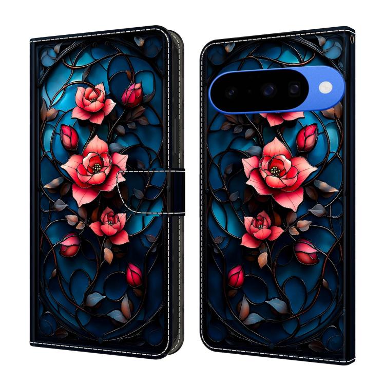 Crystal-Like Painted Vegan Leather Phone Case, For Google Pixel 10a, For Google Pixel 10 Pro XL, For Google Pixel 10