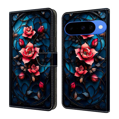Crystal-Like Painted Vegan Leather Phone Case, For Google Pixel 10a, For Google Pixel 10 Pro XL, For Google Pixel 10