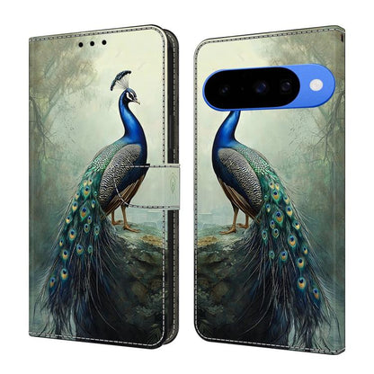 Crystal-Like Painted Vegan Leather Phone Case, For Google Pixel 10a, For Google Pixel 10 Pro XL, For Google Pixel 10