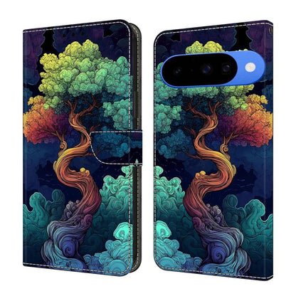 Crystal-Like Painted Vegan Leather Phone Case, For Google Pixel 10a, For Google Pixel 10 Pro XL, For Google Pixel 10