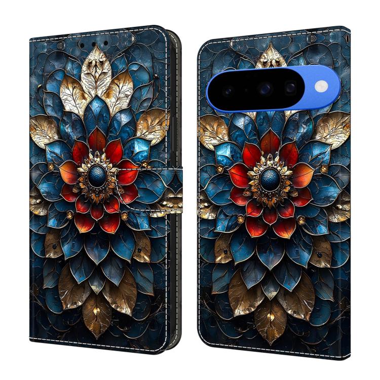 Crystal-Like Painted Vegan Leather Phone Case, For Google Pixel 10a, For Google Pixel 10 Pro XL, For Google Pixel 10