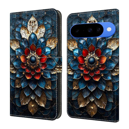 Crystal-Like Painted Vegan Leather Phone Case, For Google Pixel 10a, For Google Pixel 10 Pro XL, For Google Pixel 10