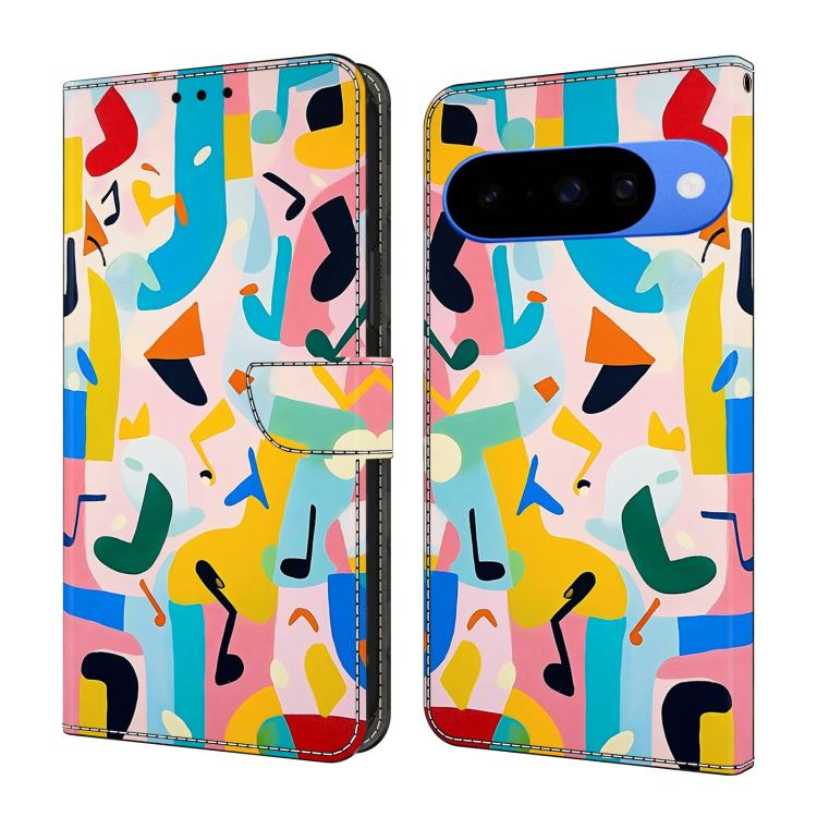 Crystal-Like Painted Vegan Leather Phone Case, For Google Pixel 10a, For Google Pixel 10 Pro XL, For Google Pixel 10