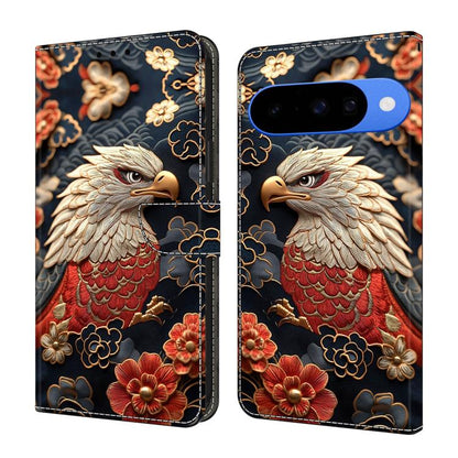 Crystal-Like Painted Vegan Leather Phone Case, For Google Pixel 10a, For Google Pixel 10 Pro XL, For Google Pixel 10