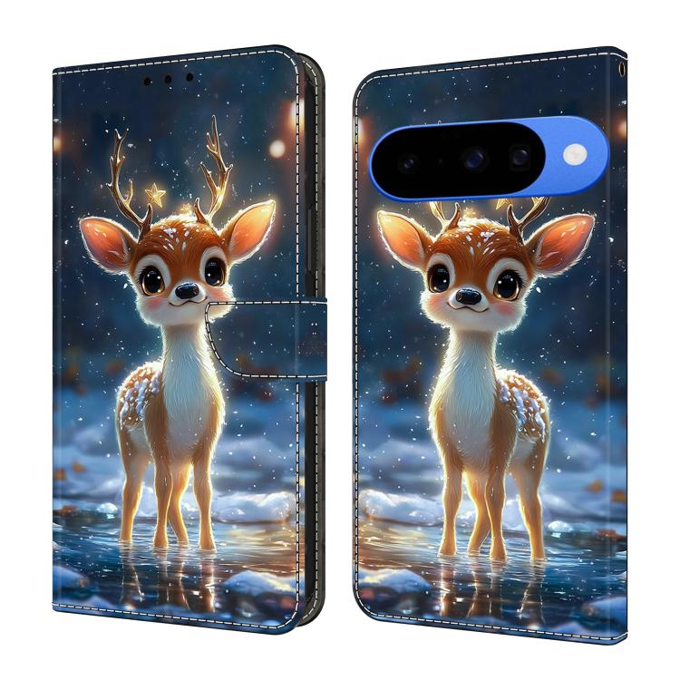 Crystal-Like Painted Vegan Leather Phone Case, For Google Pixel 10a, For Google Pixel 10 Pro XL, For Google Pixel 10