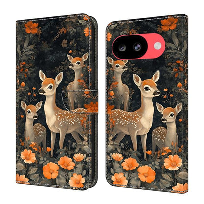 Crystal-Like Painted Vegan Leather Phone Case, For Google Pixel 10a, For Google Pixel 10 Pro XL, For Google Pixel 10