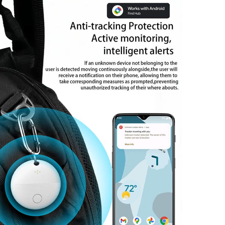 Mini traceur GPS global Bluetooth intelligent S20 Round Android 9.0 Dispositif anti-perte, S20