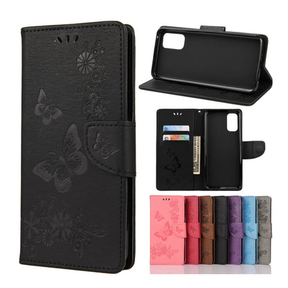 Butterflies Embossing Horizontal Flip Leather Case with Holder & Card Slots & Wallet, For OPPO Realme 7 Pro 5G, For OPPO Reno4 Pro 5G, For Xiaomi Mi 10T Lite 5G, For Xiaomi Mi 10T Pro 5G, For Xiaomi Mi 10T 5G