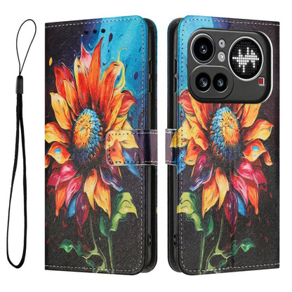 Color Drawing Pattern Leather Phone Case, For Nothing Phone 4a Pro, For Nothing Phone 4a