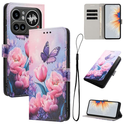 Color Drawing Pattern Leather Phone Case, For Nothing Phone 4a Pro, For Nothing Phone 4a