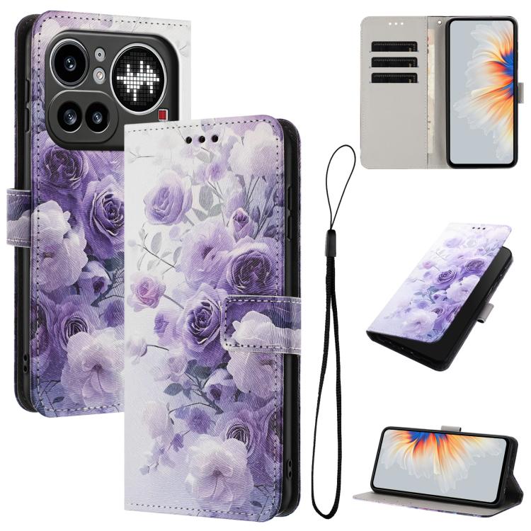 Color Drawing Pattern Leather Phone Case, For Nothing Phone 4a Pro, For Nothing Phone 4a