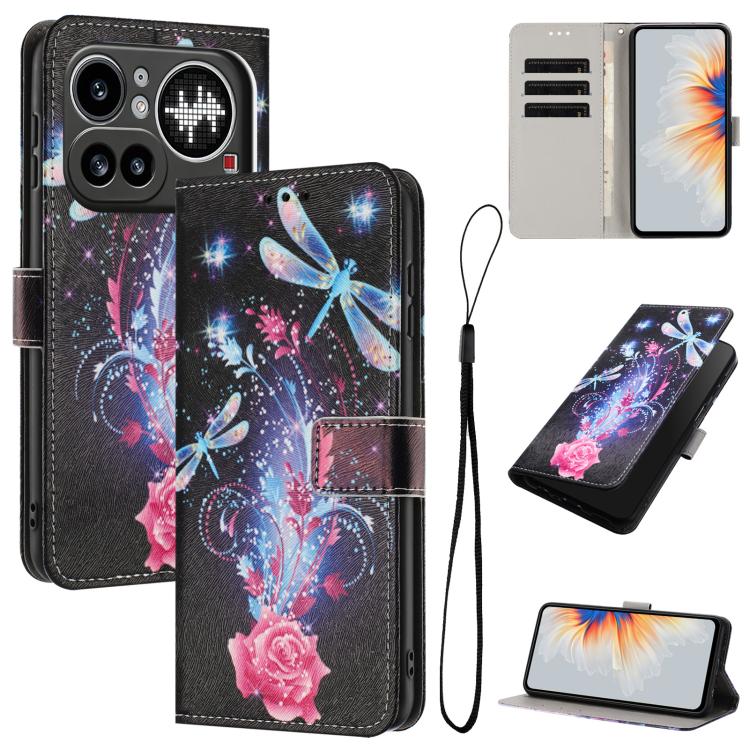 Color Drawing Pattern Leather Phone Case, For Nothing Phone 4a Pro, For Nothing Phone 4a