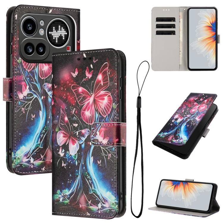 Color Drawing Pattern Leather Phone Case, For Nothing Phone 4a Pro, For Nothing Phone 4a