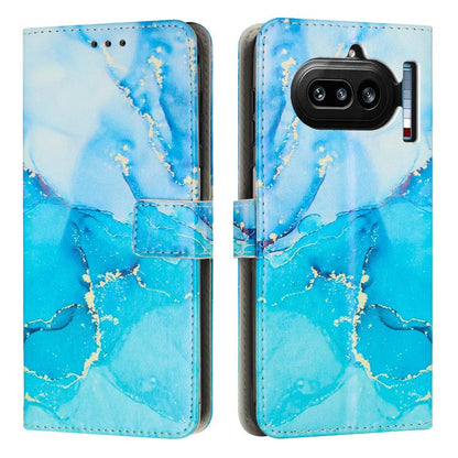Painted Marble Pattern Leather Phone Case, For Nothing Phone 4a Pro, For Nothing Phone 4a
