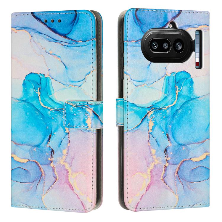 Painted Marble Pattern Leather Phone Case, For Nothing Phone 4a Pro, For Nothing Phone 4a